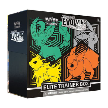 Evolving Skies Elite Trainer Box — Leafeon / Umbreon / Jolteon / Flareon, scellé d'usine